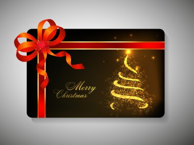 merry chrsitmas için hediye kartı. EPS 10.