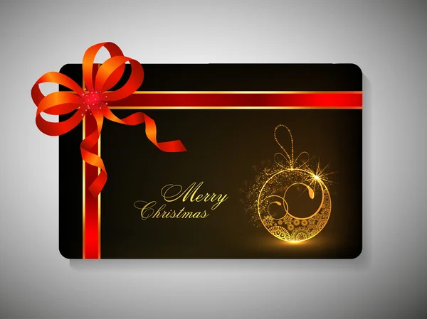 Cartão de presente para Merry Chrsitmas. EPS 10 . — Vetor de Stock