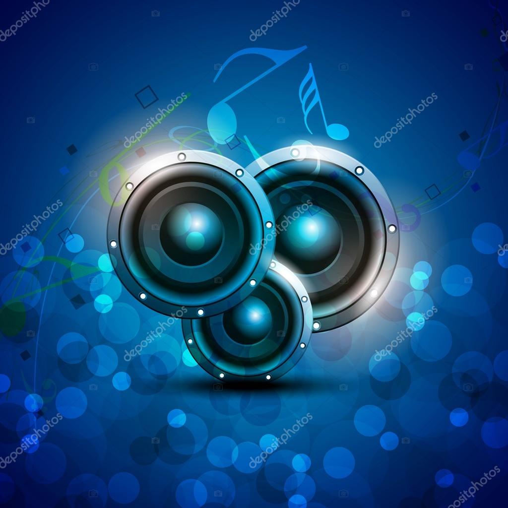 Abstract musical party background with speakers. EPS 10. Stock Vector Image  by ©alliesinteract #15828073