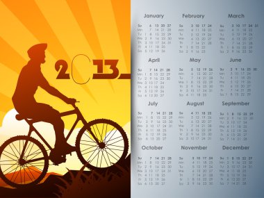 2013 yılı takvimi. EPS 10.