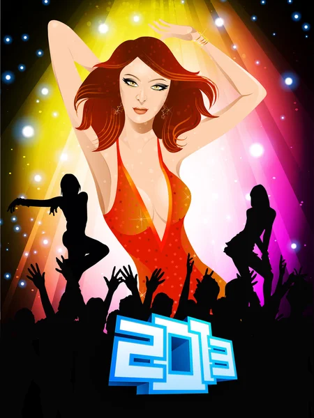 2013 New Year Party Background. EPS 10. — Stock Vector