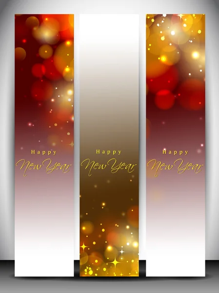Ιστοσελίδα πανό για Ευτυχισμένο το νέο έτος. EPS 10 — Διανυσματικό Αρχείο