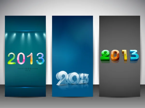Mutlu yeni yıl için ayarlama Web Bannerlar. EPS 10 — Stok Vektör