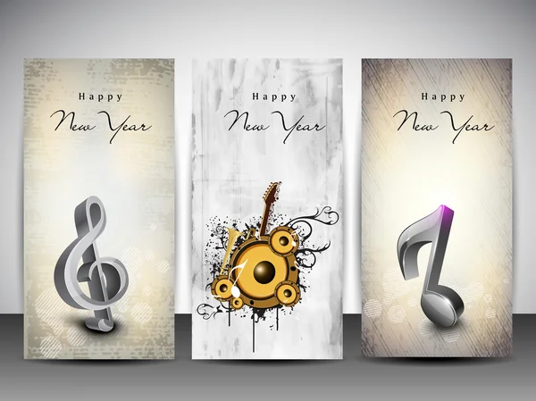 网站横幅设置为快乐新的一年。10 eps — 图库矢量图片