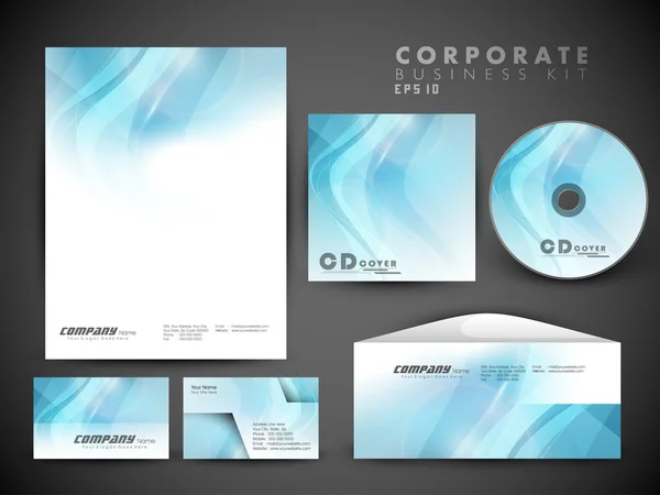 Professionelles Corporate Identity Kit oder Business Kit für Ihren Bus — Stockvektor