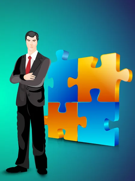 Abstrakte Business Puzzle Hintergrund. Folge 10. — Stockvektor