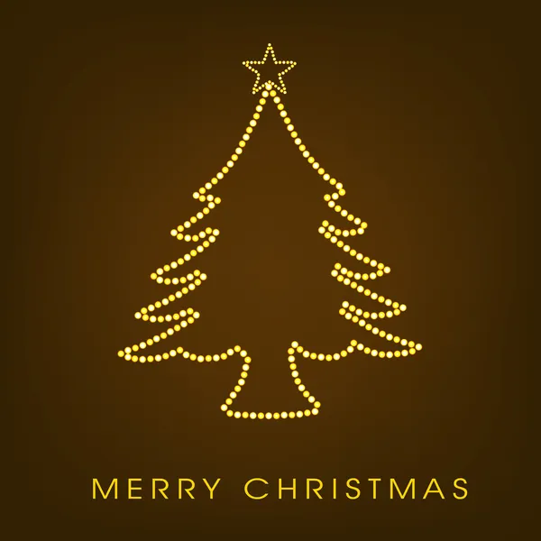 Weihnachtsbaum.Grußkarte, Geschenkkarte oder Einladungskarte für M — Stockvektor