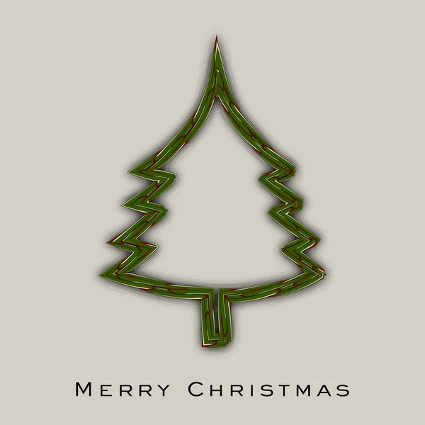 Tree.greeting kerstkaart, Geschenkenkaart of uitnodigingskaart voor m — Stockvector