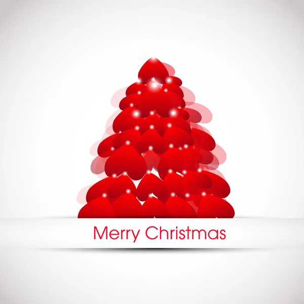 Tree.greeting 张圣诞贺卡、 礼品卡或邀请卡的 m — 图库矢量图片
