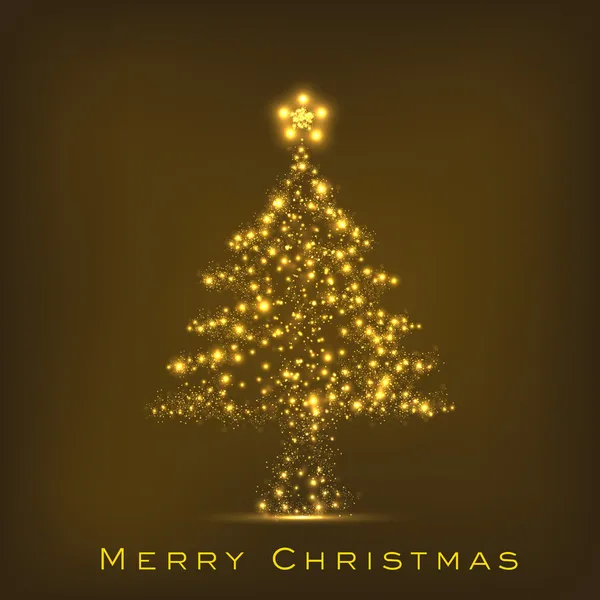 Tree.greeting のクリスマス カード、ギフト カードまたは m の招待状 — ストックベクタ
