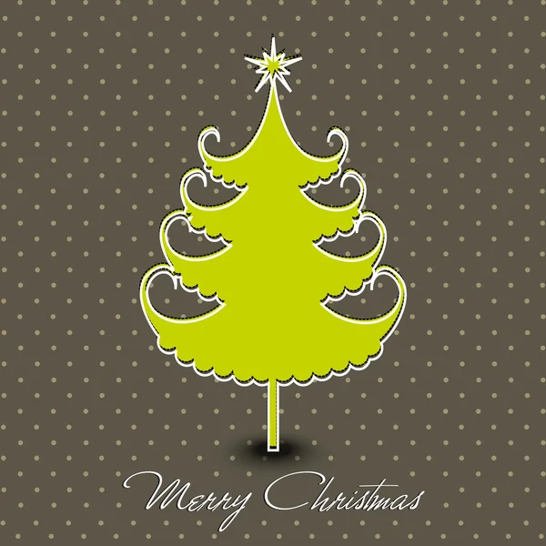 Christmas tree.Greeting card, gift card or invitation card for M — Stock Vector