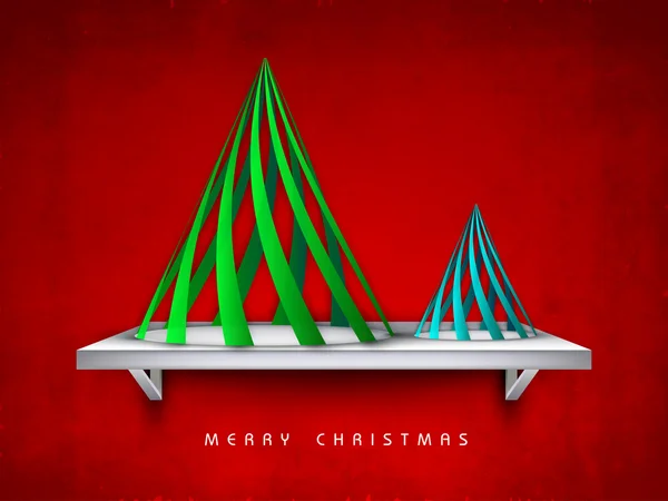 Weihnachtsbaum. Grußkarte, Geschenkkarte oder Einladungskarte für — Stockvektor