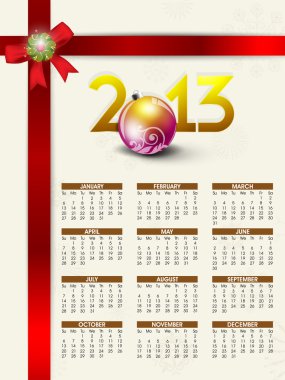 2013 yılı takvimi. EPS 10.