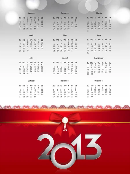 2013 año calendario. EPS 10 . — Vector de stock