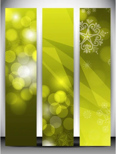 Merry Christmas website banner set. EPS 10. — Stock Vector