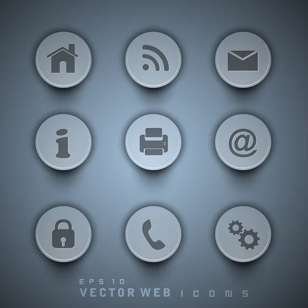 3D web 2.0 e-ikoner set. kan användas för webbplatser, web applikationer — Stock vektor