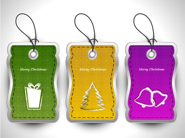 Merry Christmas tags set. EPS 10. — Stock Vector