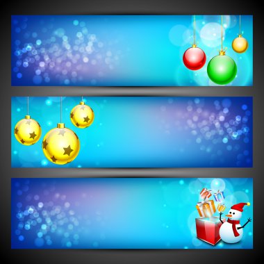 Merry christmas Web sitesi başlık veya afiş ayarlayın. EPS 10.