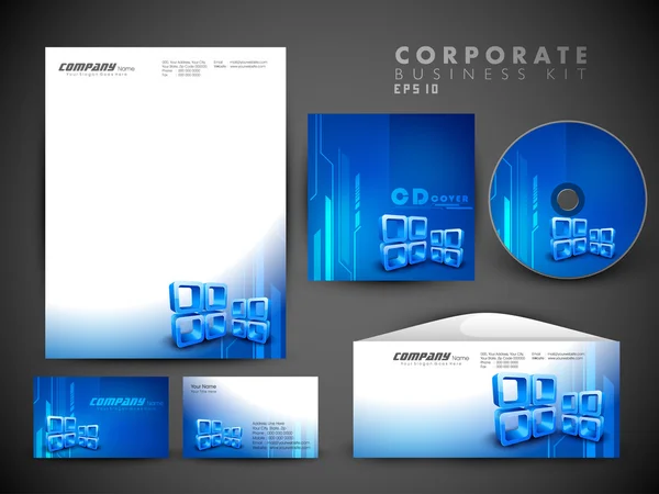 Professionelles Corporate Identity Kit oder Business Kit für Ihren Bus — Stockvektor