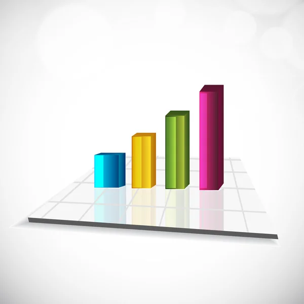 Estatísticas 3D abstratas, contexto de crescimento do negócio. EPS 10 . —  Vetores de Stock