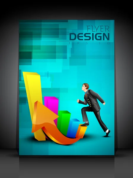 Plantilla de folleto comercial profesional o diseño de banner corporativo , — Vector de stock