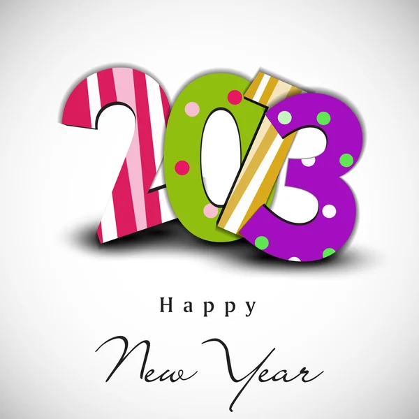 2013 Feliz Ano Novo cartão de saudação. EPS 10 . — Vetor de Stock