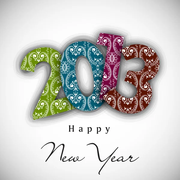 2013-as boldog új évet üdvözlő kártya. EPS 10. — Stock Vector