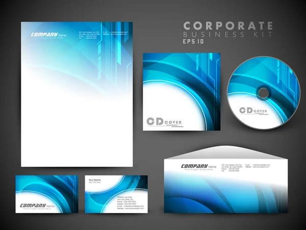 Professional corporate identity kit or business kit for your bus Royalty Free Stock Illustrations