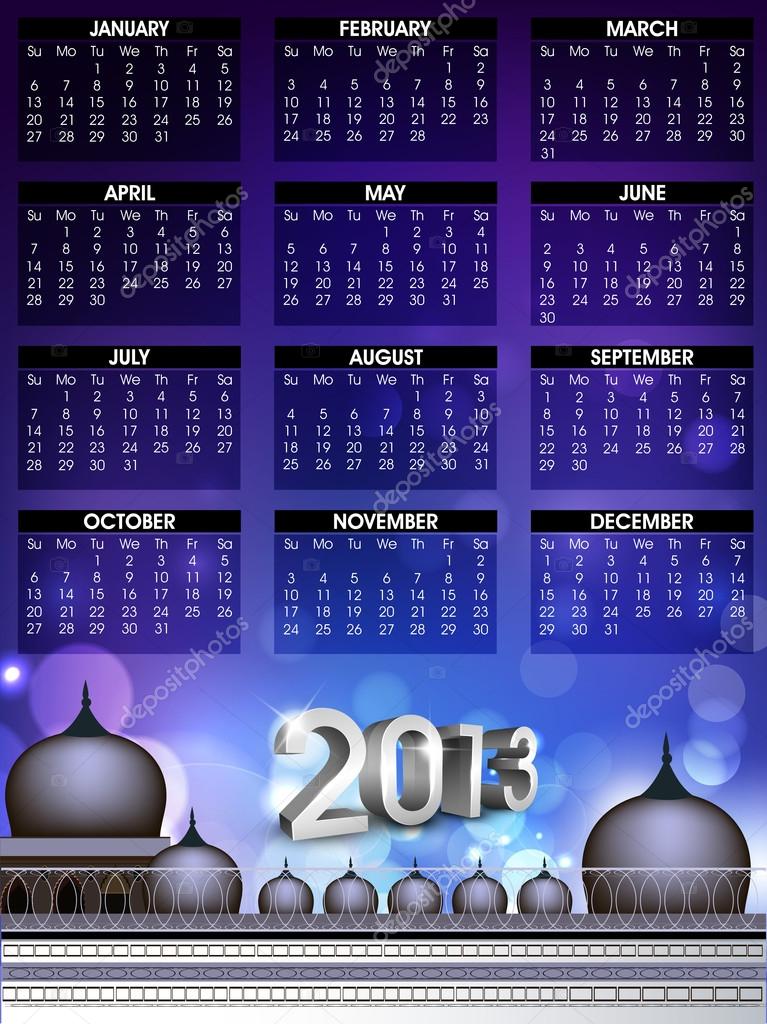 Der islamische Kalender 2013, Folge 10. Stock Vector by ©alliesinteract 18078503