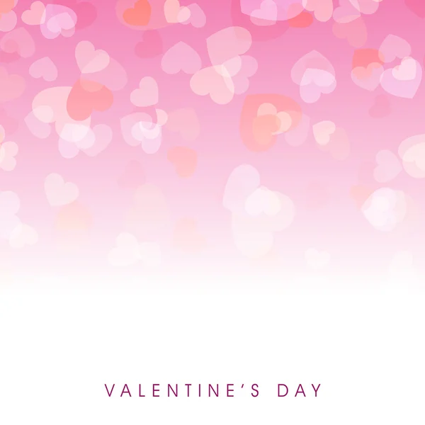 Beautiful Valentines Day background with hearts having transpare — Stock Vector