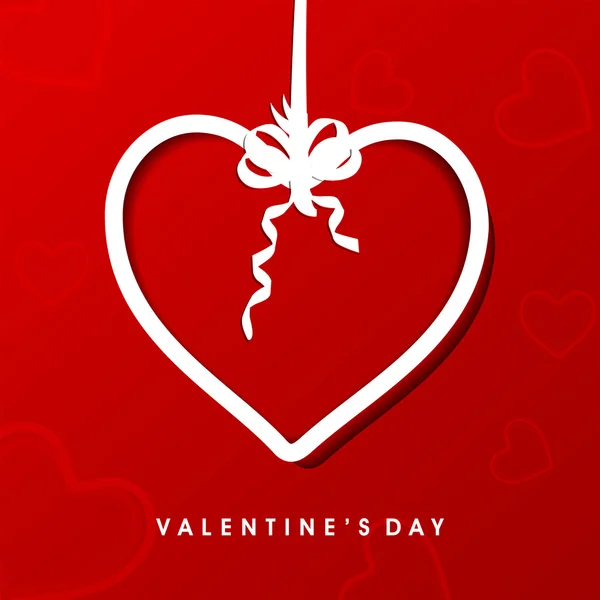 Schöne Valentinstag-Grußkarte oder Geschenkkarte mit Aufhängung — Stockvektor