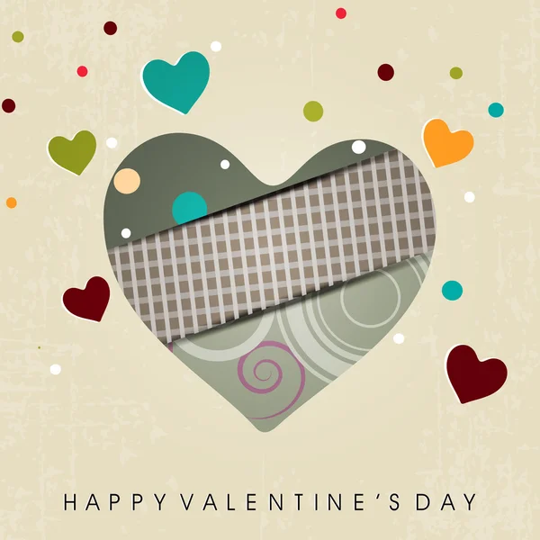 Fondo de San Valentín con corazones coloridos y decorados. PE — Vector de stock