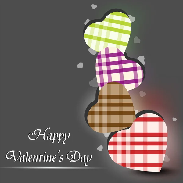 Happy Valentines Day greeting card, gift card or background. EPS — Stock Vector
