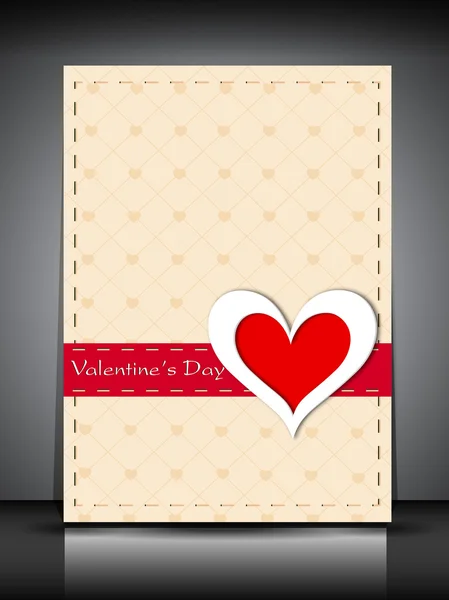 Boldog Valentin-nap üdvözlés kártya, Ajándékkártya vagy háttér. EPS — Stock Vector