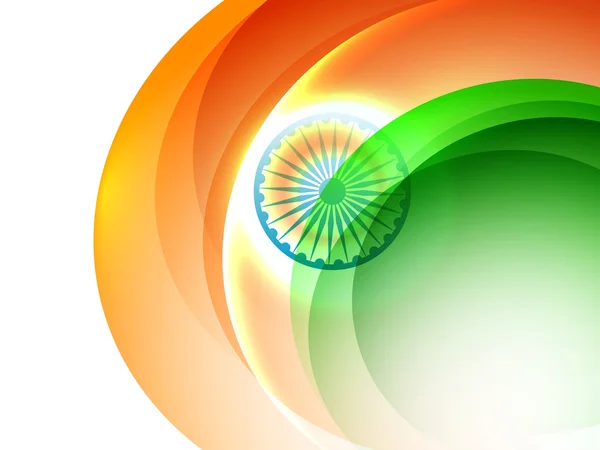 Bandera india color creativo onda fondo. EPS 10 . — Vector de stock