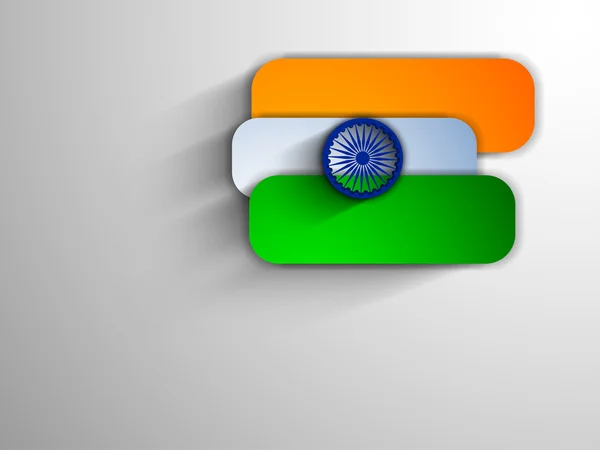 インドの旗のアショーカ王のホイールで創造的な背景を色します。eps 10. — ストックベクタ