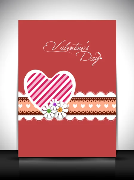 Happy Valentines Day greeting card, gift card or background. EPS — Stockvector