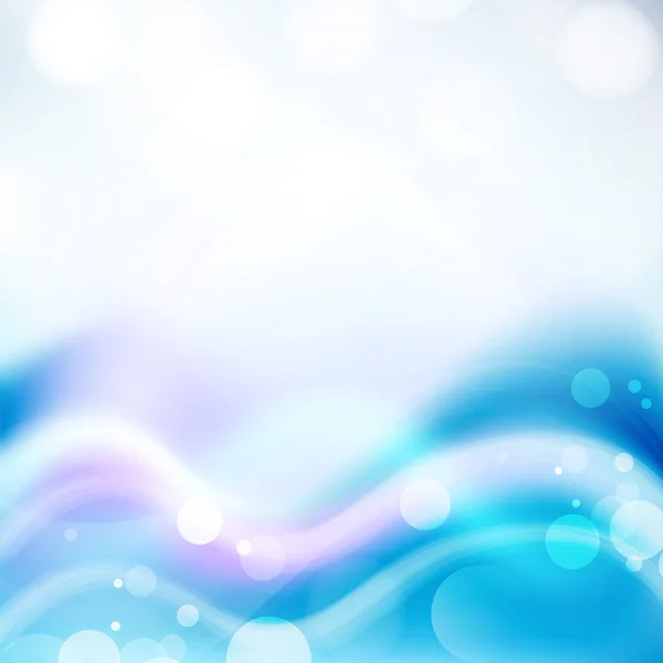 Fondo de ondas abstractas en color azul, se puede utilizar para folletos a — Vector de stock