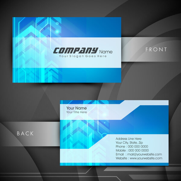 Abstract professional and designer business card template or vis