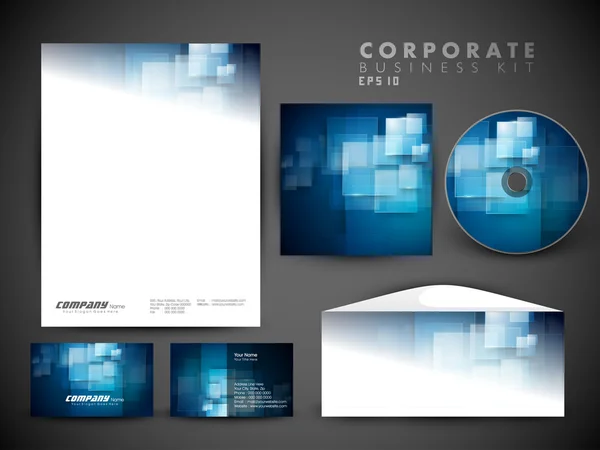 Kit de identidad corporativa profesional o kit de negocios para su autobús — Vector de stock