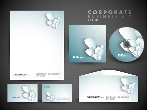 Kit de identidad corporativa profesional o kit de negocios para su autobús — Vector de stock