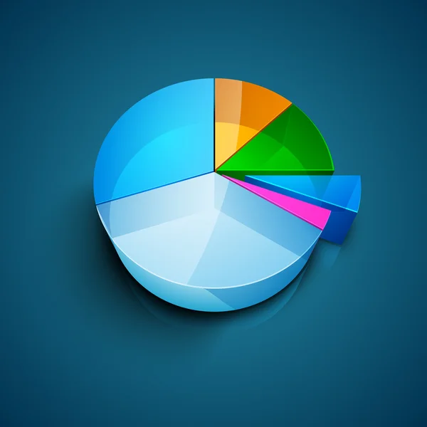 Antecedentes comerciales abstractos con gráfico circular. EPS 10 . — Vector de stock