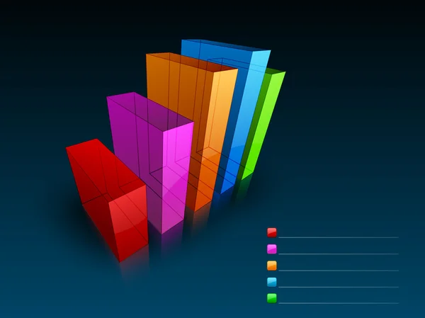 Abstraktní obchodní statistiky, obchodní graf nebo diagram obchodních — Stockový vektor