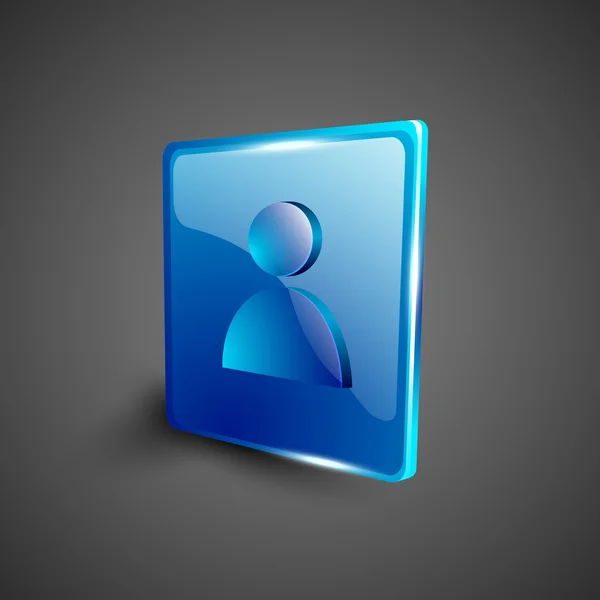 Ensemble d'icônes de symboles d'utilisateurs Web 3D 2.0 brillants. SPE 10 . — Image vectorielle