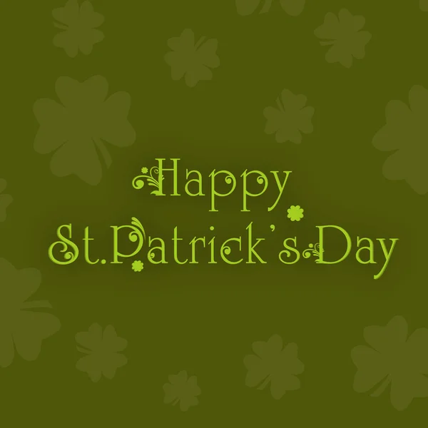 Vintage feliz Saint Patrick 's Day fundo ou cartão de saudação wi — Vetor de Stock