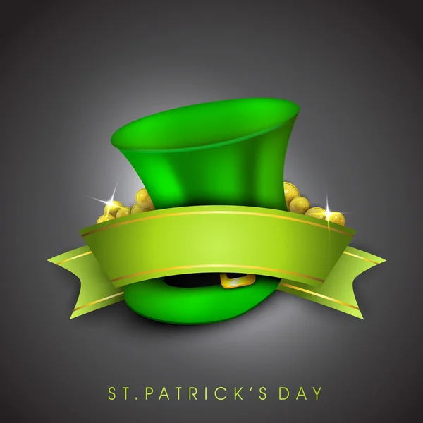 St. Patrick's Day greeting card or background with Leprechaun an — Stock Vector