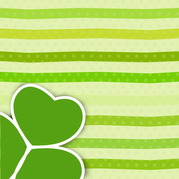 Irish four leaf lucky clovers vintage background for Happy St. P — Stock Vector