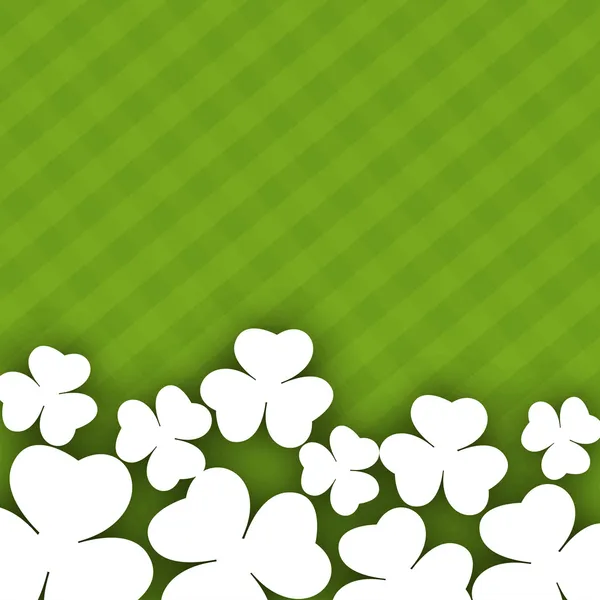 Fondo de tréboles de suerte irlandés de cuatro hojas para Happy St. Patrick 's — Vector de stock