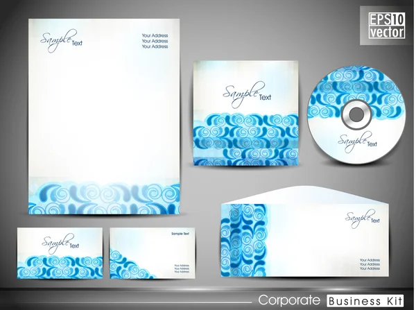 Professional corporate identity kit or business kit for your bus Vector Graphics