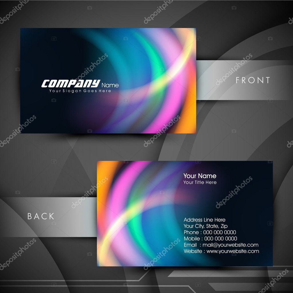Abstract professional and designer business card template or visiting card set. EPS 10.